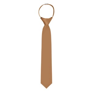 Jacob Alexander Boys' 14" Solid Color Pre-Tied Zipper Neck Tie - 1 of 4