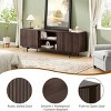 SEVOBAL TV Stands up to 75" TV with Storage Fluted Wood Living Room Media Console Entertainment Center with Cable Management, Brown, 15.7"*63"*20.9" - 3 of 4