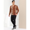 Lars Amadeus Men's Leopard Print Party Slim Fit Long Sleeves T Shirt - 4 of 4