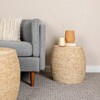 Storied Home Round Rope Barrel Accent Table Natural - 2 of 4