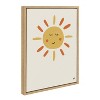 Kate and Laurel Sylvie Sleepy Sun Framed Canvas by Kelly Knaga, 18x24, Natural - 2 of 4