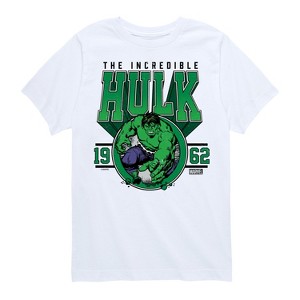 Boys' - Marvel - Hulk Collegiate Short Sleeve Graphic T-Shirt - 1 of 4