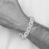 Black Bow Jewelry 13mm Stainless Steel Brushed & Polished Panther Link Bracelet, 8.75 In - 4 of 4