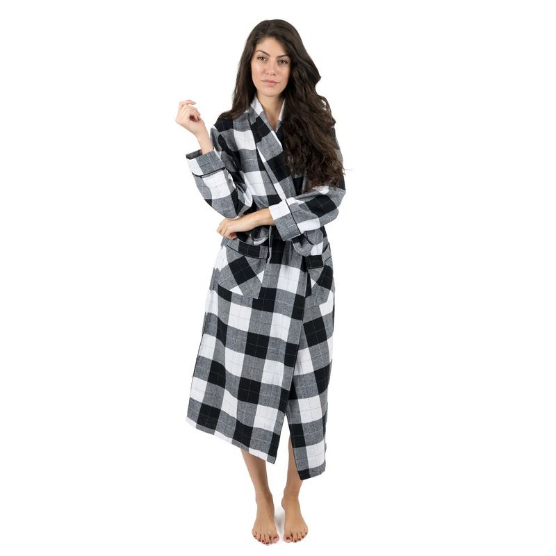Leveret Womens Flannel Robe, 1 of 3
