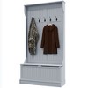 NicBex 37.8"L Hall Tree for Front Door Entrance 3-in-1 Coat Rack with Bench with Storage, 5 Hanging Hooks for Living, Corridor, Gray - 4 of 4