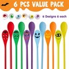 Joyfy 6 Pcs Halloween Egg and Spoon Race Game Set(6 Eyeballs and Spoons),Halloween Party Favor Supplies,Classroom Activities,Games for Kids Adults - 2 of 4