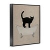 Stupell Industries Black Cat Simple Claw Foot Bathtub Bathroom Painting Framed Giclee Art - 2 of 4