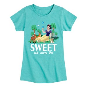 Girls' - Disney Princess - Snow White Sweet As Can Be Fitted Short Sleeve Graphic T-Shirt - 1 of 4