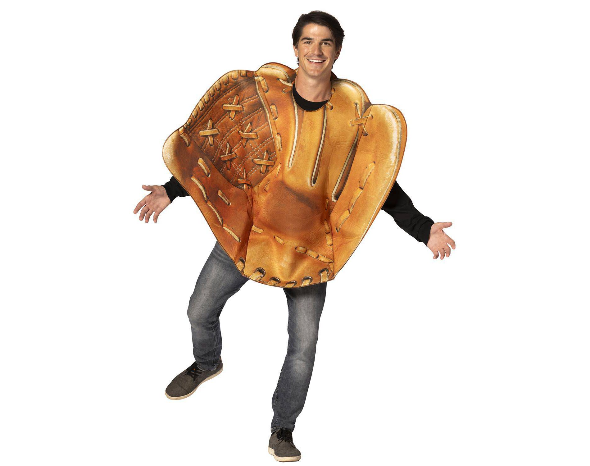 Imposta Costumes Adult Baseball Glove Mitt Costume Bodysuit Brown One Size