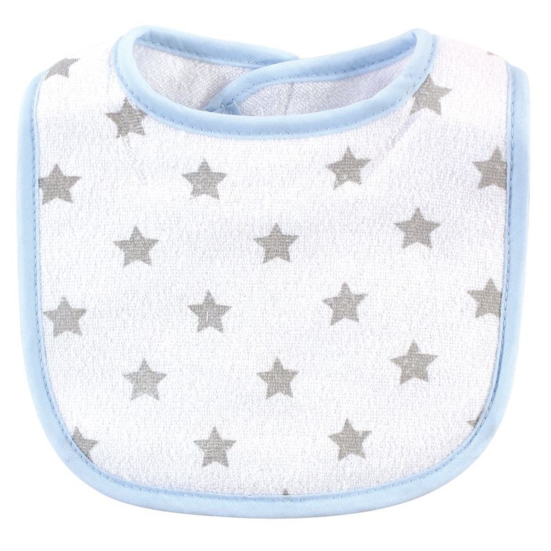Hudson Baby Infant Boy Cotton Terry Bib and Burp Cloth Set 5pk, One Cool Dude, One Size, 4 of 8