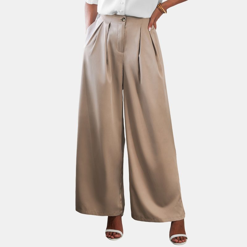 Women's Khaki Button Waist Pants - Cupshe, 1 of 8