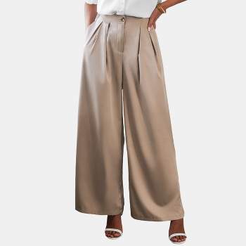 Women's Khaki Button Waist Pants - Cupshe