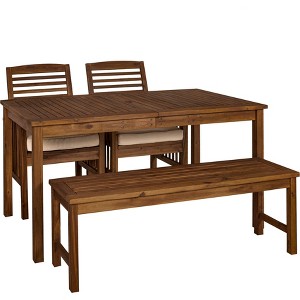 Ravenscroft 4pc Acacia Wood Patio Dining Set - Saracina Home - 1 of 4