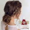 Unique Bargains Christmas Hair Clips Snowflake Wings for Christmas 3.54"x2.36" Red White 1 Pc - 2 of 4