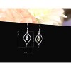18K Gold Plated Leaf Dangle Earrings, 925 Sterling Silver Crystal Twist Fashion Earrings for Women - 4 of 4