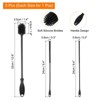 Unique Bargains Silicone Bottle Brush with 2 Straw Brush  for Cleaning Narrow Neck Containers Sport Bottles - 2 of 4