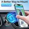 Itopfox 2-in-1 Magnetic Car Mount Charger for iPhone 17/16/15/14/13, 15W Fast Wireless Charging, 360° Adjustable, Strong Hold for Bumpy Roads - 4 of 4