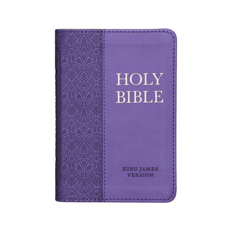 KJV Bible Mini Pocket Purple - (Leather Bound), 1 of 2