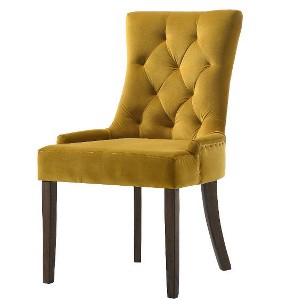 Lyngins Set of 2 Luxury Tufted Dining Chair with Nailhead Trim & Compact Legs, Velvet Upholstered Kitchen Chair, Side Chair for Dining Room - 1 of 4