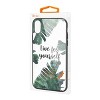 Reiko iPhone X Hard Glass Design TPU Case with Leaves Design in Clear - 4 of 4