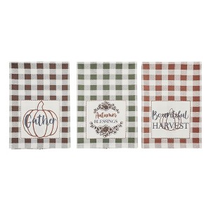 Bountifall Harvest Theme Tea Towels Set of 3 19x28 - 1 of 4