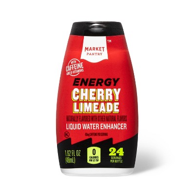 Cherry Limeade Liquid Water Enhancer Drops with Caffeine - 1.62 fl oz - Market Pantry™