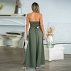 Women's Olive Green Smocked Waist Wide Leg Jumpsuit - Cupshe - image 4 of 4