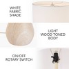 65" Kanana Faux Wood Floor Lamp with White Cotton Shade - Globe Electric - 3 of 4