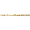 Black Bow Jewelry 3.25mm 14k Yellow Gold Solid Flat Figaro Chain Bracelet - 3 of 4