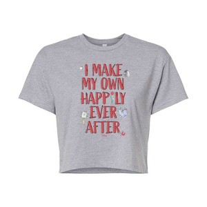 Women's - Disney - Happily Ever After Belle Cropped Graphic T-Shirt - 1 of 4