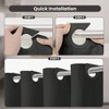No Hook Waffle Weave Shower Curtain with Snap in Fabric Liner Set Bathroom Black 230 GSM,72x 72 Inch - 2 of 4