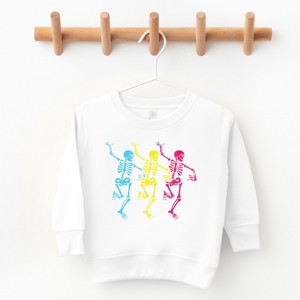 The Juniper Shop Three Skeletons Dancing Neon Toddler Sweatshirt - 1 of 4
