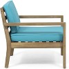 2pc Outdoor Dining Chairs with Cushions Santa Ana Club Chairs,light teal-Christopher Knight Home - 3 of 4