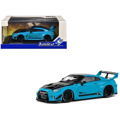 2019 Nissan GT-R (R35) LB-Silhouette Works RHD (Right Hand Drive) Miami Blue with Black Hood and Top