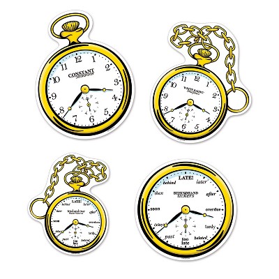 Beistle Clock Cutouts, 10"-12.75", (16/Pkg) Multicolored