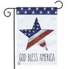 God Bless America Star Patriotic Burlap Garden Flag 18" x 12.5" Briarwood Lane - 2 of 4