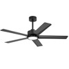 Airsurfer 52" LED Ceiling Fan, Black Body & Blades, 5 Black ABS Blades, DC Motor, 6-Speed, Remote Control, 12° Blade Angle, Ceiling Mount - 2 of 4