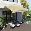 Resenkos Patio Awning, Outdoor Sun Shade Shelter Cover Awnings,12' x 10' Manual Retractable Awning Outdoor Sunshade Shelter for Patio, Balcony, Yard, - 2 of 4