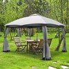 Costway 10x12 FT 2-Tier Patio Gazebo Canopy Netting Heavy-Duty Metal Easy-Setup Outdoor - 2 of 4