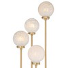 Possini Euro Design Candide Mid Century Modern Floor Lamp with Riser 74" Tall Warm Gold Metal 4 Light LED Glass Globe Shade for Living Room Reading - 2 of 4
