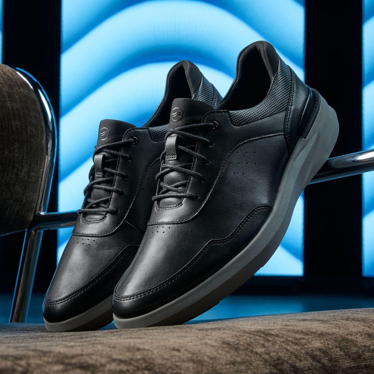 Clarks Mens Code Hybrid Vibe Black Shoes - thumbnail 3