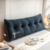 Bekrvio Velvet Wedge Headboard Pillow, Bed Rest Reading Backrest Cushion with Removable Cover & Side Pockets for Daybed & Couch - 3 of 4