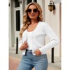 Plus Size Cropped Cardigan For Womens V Neck Button Down Cardigans Sweaters Knit Tops - 3 of 4