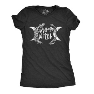 Womens Village Witch T Shirt Funny Halloween Tee - Crazy Dog Women's T Shirt - 1 of 4