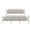 CAVINAS Traditional Style Solid Wood Bed Frame with Upholstered Tufted Headboard, Full Size Bed Frame, No Box Spring - 3 of 4