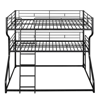 YNXARIA Triple - Story Bed in Black: Full XL, Twin XL, Queen Sizes, with Long & Short Ladders for Multi - Child Homes
