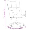 vidaXL Relaxing Chair Light Gray Velvet (100% polyester), steel Standard - Dark Gray - 4 of 4