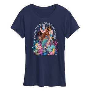 Women's - Disney - Adventure Comes In Waves Short Sleeve Graphic T-Shirt - 1 of 4