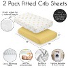 Sweet Jojo Designs Baby Boy, Girl, Unisex/Gender Neutral 2pc Fitted Crib Sheets Set Boho Sun White and Mustard Yellow - 4 of 4