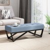 NicBex Modern 47" Bedroom Bench Accent Stools with Button Tufted Top for Bedroom and Entryway - 2 of 4